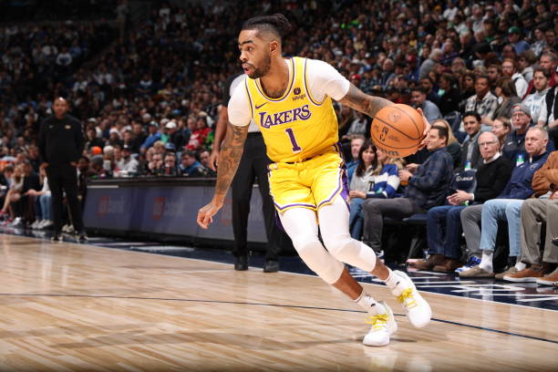 D’Angelo Russell: Lakers Face Setback as Russell Exits Timberwolves Game with Tailbone Injury