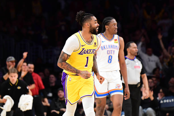 Lakers Dominate Thunder in Commanding Win: D’Angelo Russell and James Lead the Charge